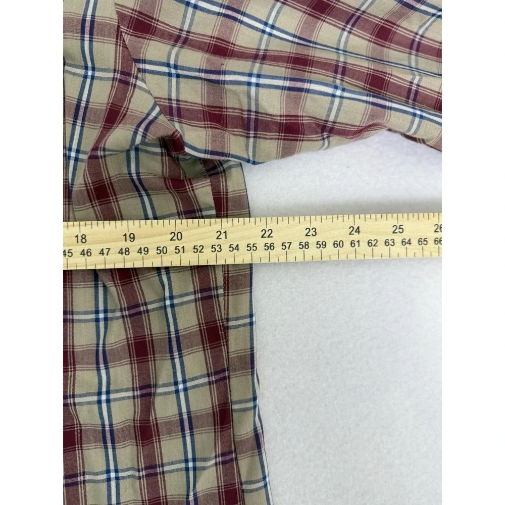 Vintage Levi's Tailored For Men Plaid Button Down Shirt Mens Large Made in Korea